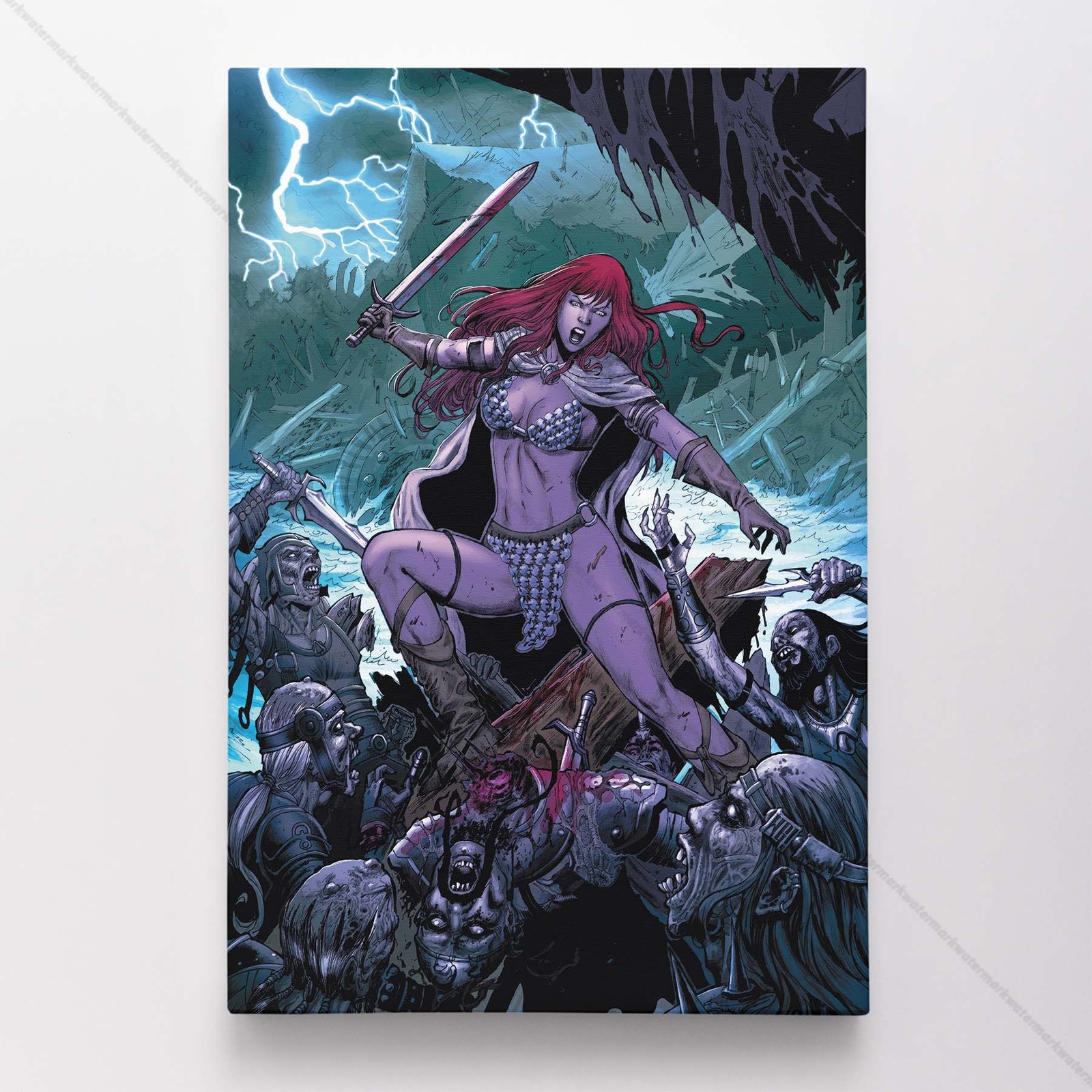 Red Sonja Poster Canvas Comic Book Art Print #1120