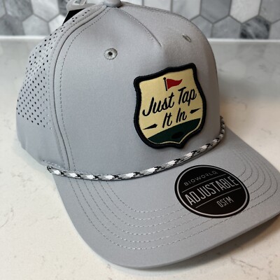 BioWorld Happy Gilmore Just Tap It In Adjustable Snapback Mens Golf Hat Gray NWT
