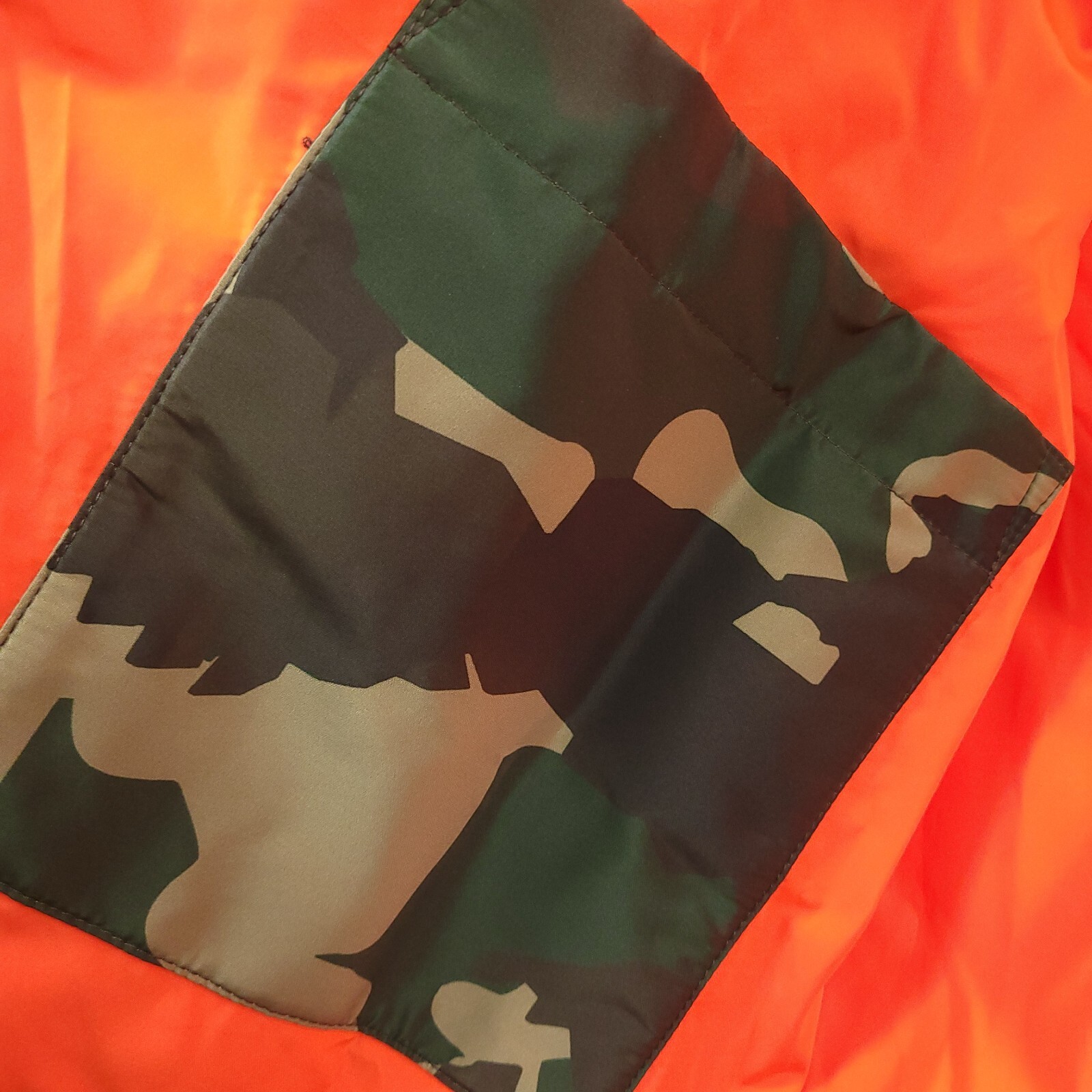 Pre-owned Heron Preston $1070  Camo Puffer Jacket In Green Mens Size Large