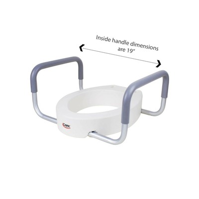 Carex Health Brands Toilet Seat Elevator with Handles for Standard Round Toil...