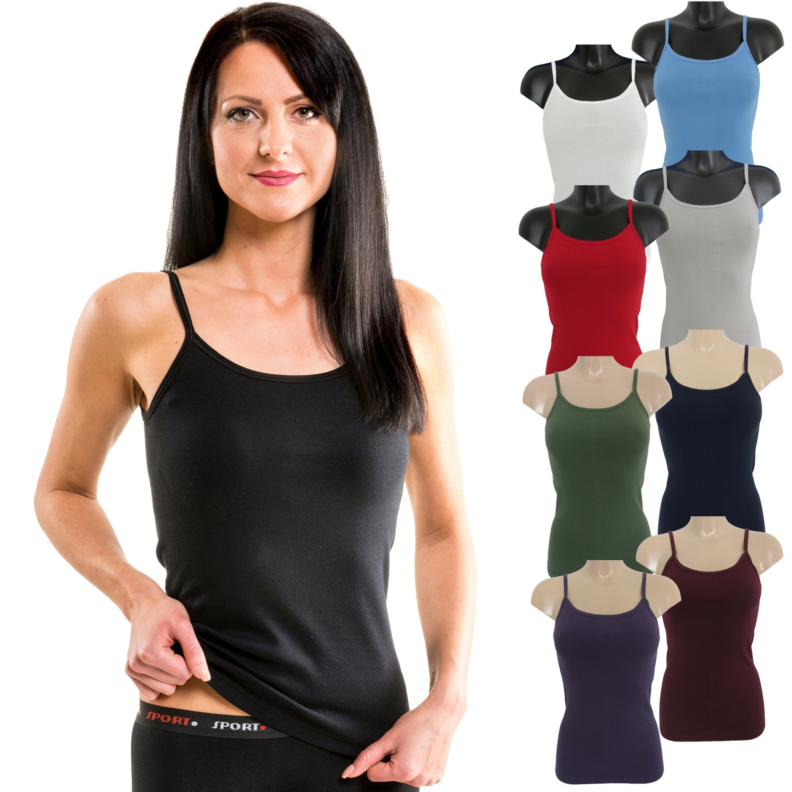 HERMKO 4er Pack Mädchen Träger Top – Aus Bio-Baumwolle, Kochfest, Größe Wählbar
