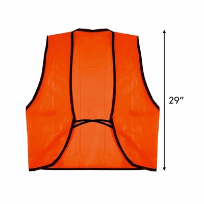 Universal Safety Disposable Vest High Visibility One Size Fits Most Orange
