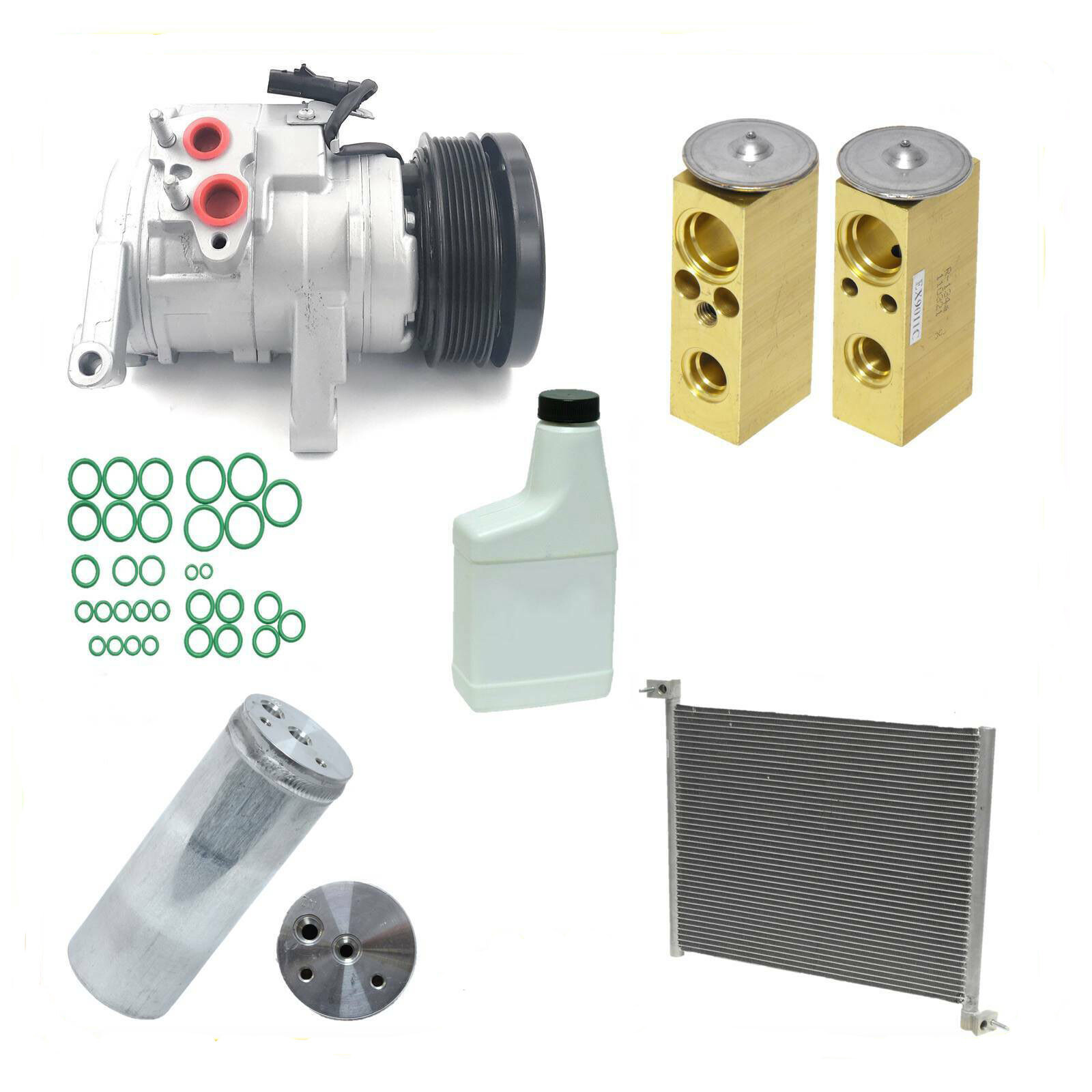 AC Compressor Kit Condenser Fits Dodge Durango 2004-2006 3.7L & 4.7L KTC357-1