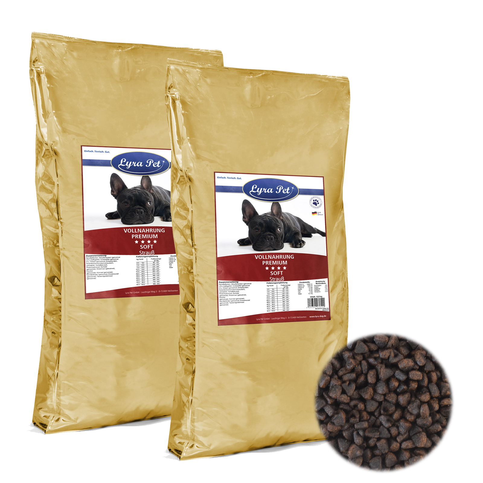 2 x Lyra Pet Dog Futtertonne 35 L Futterbox Tonne Futteraufbewahrung