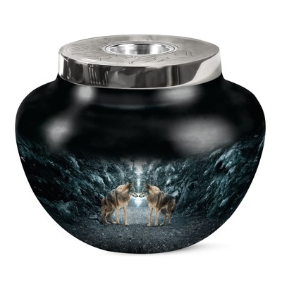 wolf howling funeral urns for adult ashes mother large urn for human male