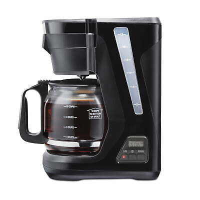 Proctor Silex Front Fill Compact 12 Cup Programmable Coffee Maker Glass Carafe