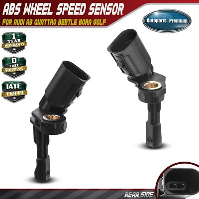 2x Rear ABS Wheel Speed Sensor for Audi A3 Quattro Beetle Bora Golf City Jetta