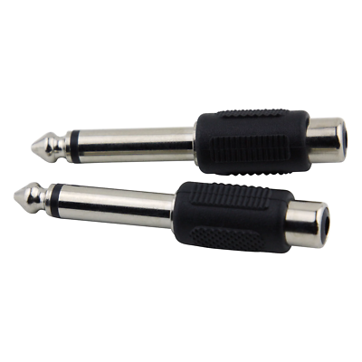Pig Hog Solutions PA-RF14M 2- Pack RCA(F) - 1/4"(M) Mono Adapter