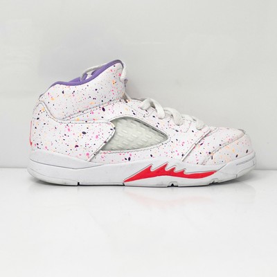 

Белые баскетбольные кроссовки Nike Boys Air Jordan 5 CT1700-100, размер 9C, Белый, Air Jordan 5