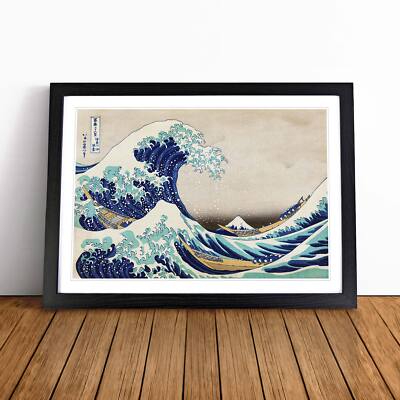The Great Wave off Kanagawa Framed Canvas Wall Art Print Poster Picture