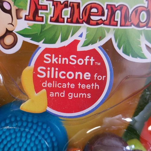 Nuby Safari Friends Skin Soft Silicone Helps Sore Gums BPA Free 3 Mos + (G1389)