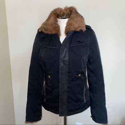 Pinko Faux Fur and Snakeskin front small coat