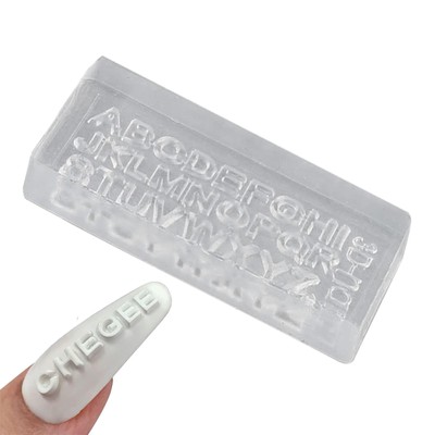1Pcs Letters 3D Mold Nail Art Decoration Figure DIY Design Silicone Arts