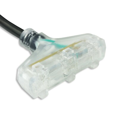 Leisure Cords L14-30P to (3) 5-15R Generator Cord adapter 30 amp to 15 amp 18"