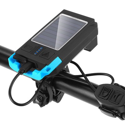 Solar USB Rechargeable Bike Headlight Front  Waterproof  E8A1