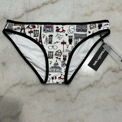 Karl Lagerfeld Bikini Bottom Sz L NWT H2