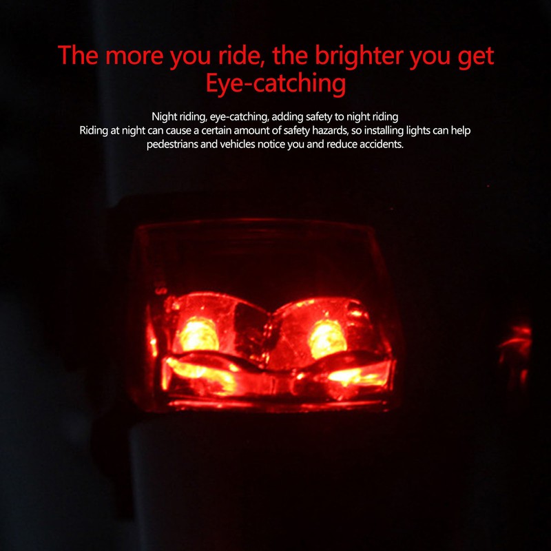 Bicycle Taillight Self-powered Warning Light Magnetic Power Generation LED Lamp