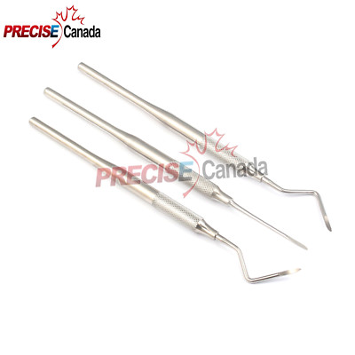 Dental Elevators Apical Root Tip Pick stainless steel Instruments set of 3 pcs