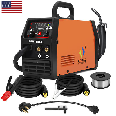 HITBOX 140A MIG Wleder 110/220V Dual Volt MMA ARC LIFT TIG MIG Welding Machine