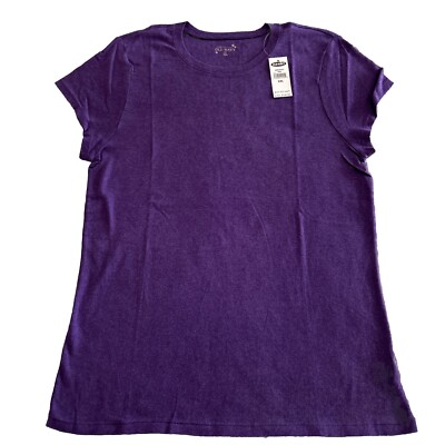 Old Navy Women s Short Sleeve T-Shirt Cotton Tee Purple Size XXL