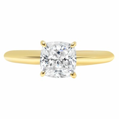Pre-owned Pucci 2.0ct Cushion Cut Vvs1 Solitaire Promise Engagement Wedding Ring 14k Yellow Gold In White/colorless