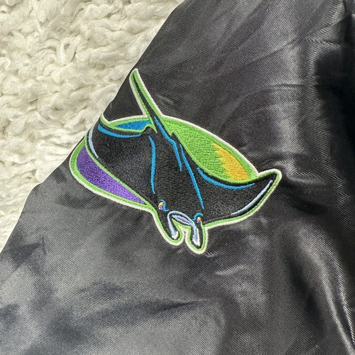 Tampa Bay Devil Rays Jacket Vintage 90s Starter Diamond Collection Satin XL