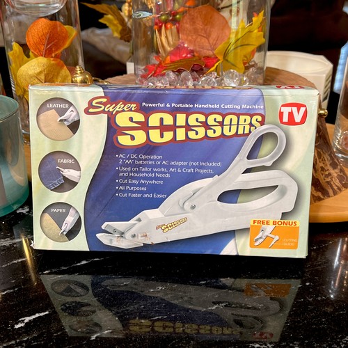 Super Scissors Battery Operated Fabrics Paper Crafts Clippers As Seen On TV