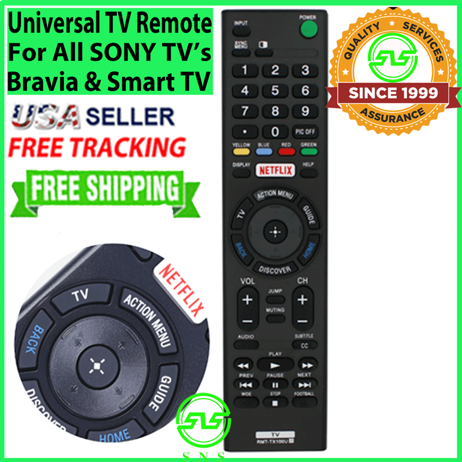 Control For All Sony Tv Bravia Smart Tv Replacement New