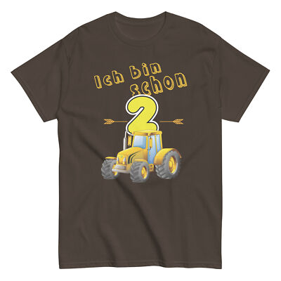 Kinder 2 Geburtstag Junge Trecker Traktor Zwei Zweiter Unisex classic