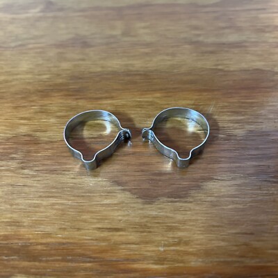 BRAKE CABLE CLAMPS FITS TEAM MONGOOSE OLD SCHOOL BMX SHOW CHROME 1'' INCH NOS