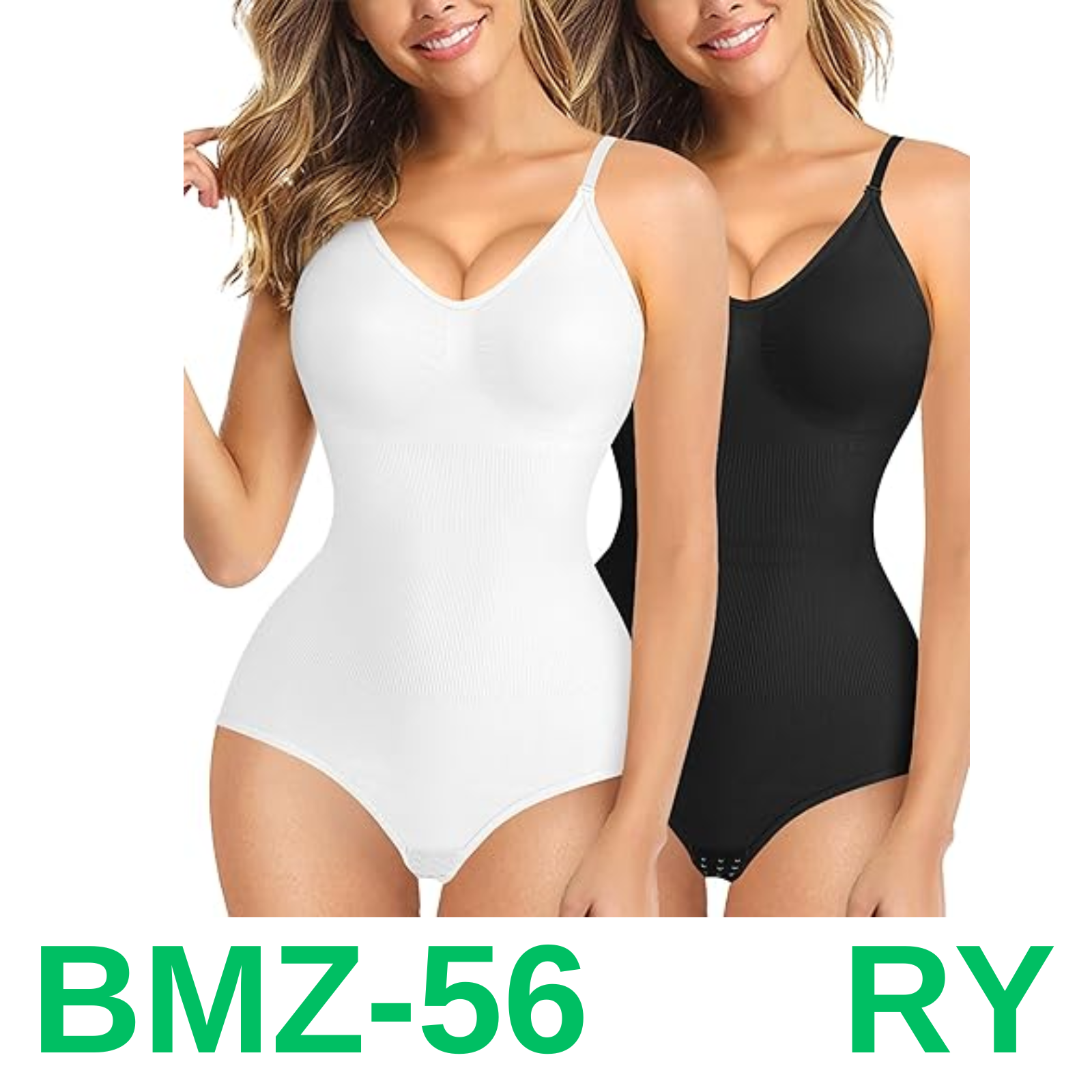 Nebility Womens' Waist Trainer Seamless Round Neck Tummy Control Shapewear, M/L