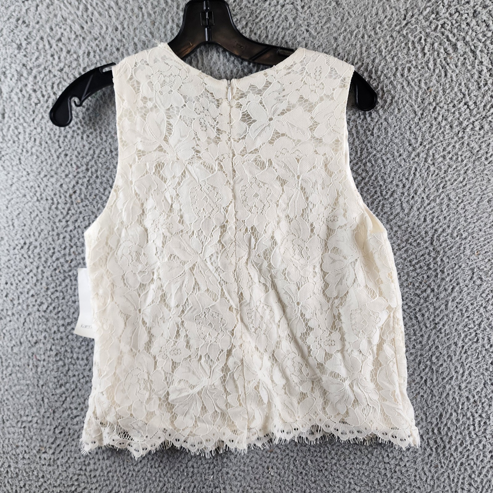 Karen Kane Sleeveless Lace Top Women's Small Cream Back Zip Closure - Picture 12 of 14