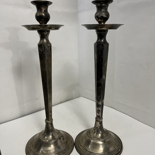 Vintage Pair International Silver Co. Silver Plated Candle Stick Holder 18&rdquo;Decor