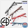 Przene 4 Pack Rectangle Fashion Anti Blue Light Reading Glasses for Men Women Computer Readers 1.75