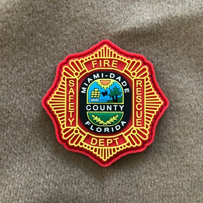  Miami-Dade Fire Rescue Department MDFR PVC Patch 2.25'' MIAMI Metro Dade FD
