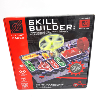 Skill Builder Create 125 Electronic Projects W/ Sound Model CM-125 Circuit Maker