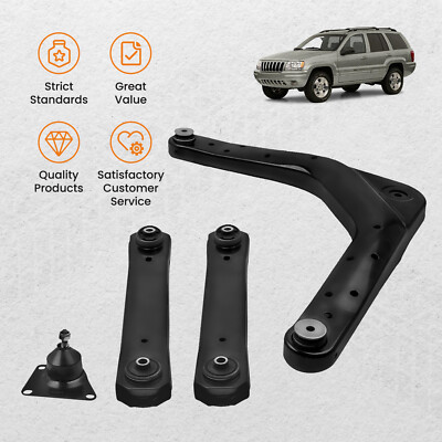 Rear Upper & Lower Control Arm for Jeep Grand Cherokee WJ 1999-2004 w/Ball Joint