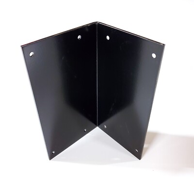 Heavy Duty Steel Corner Angle Support Bracket 4''W x 8''L Powder Coated Black NEW!