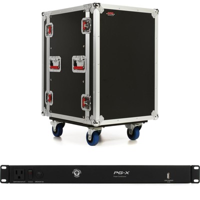 Gator G-TOUR 16U CAST ATA Wood Rack Case and Power Conditioner