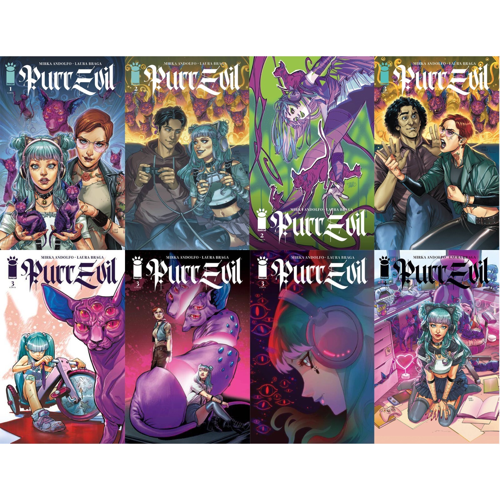 アメコミリーフ Purr Evil #1 三人サイン入り CBCS9.4 Purr Evil