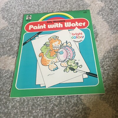 Vintage Merrigold Press Silly Monsters Paint with Water Book Unused