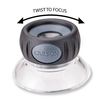 Carson LumiLoupe  Plus 17.5x Power 0.75  Focusable Stand Loupe Magnifier LO-15