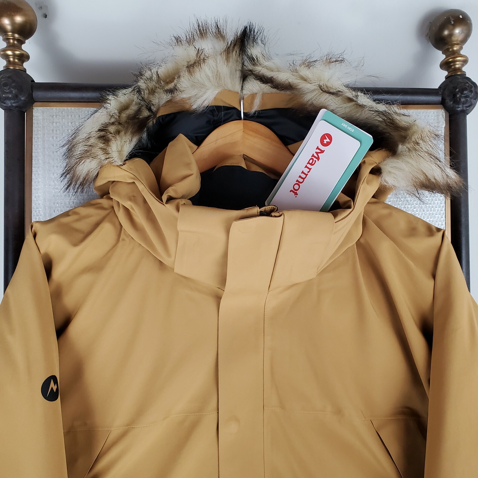 Pre-owned Marmot $375  Mens Size 2xl 700 Duck Down Jacket Khaki Hooded Yukon Parka In Beige