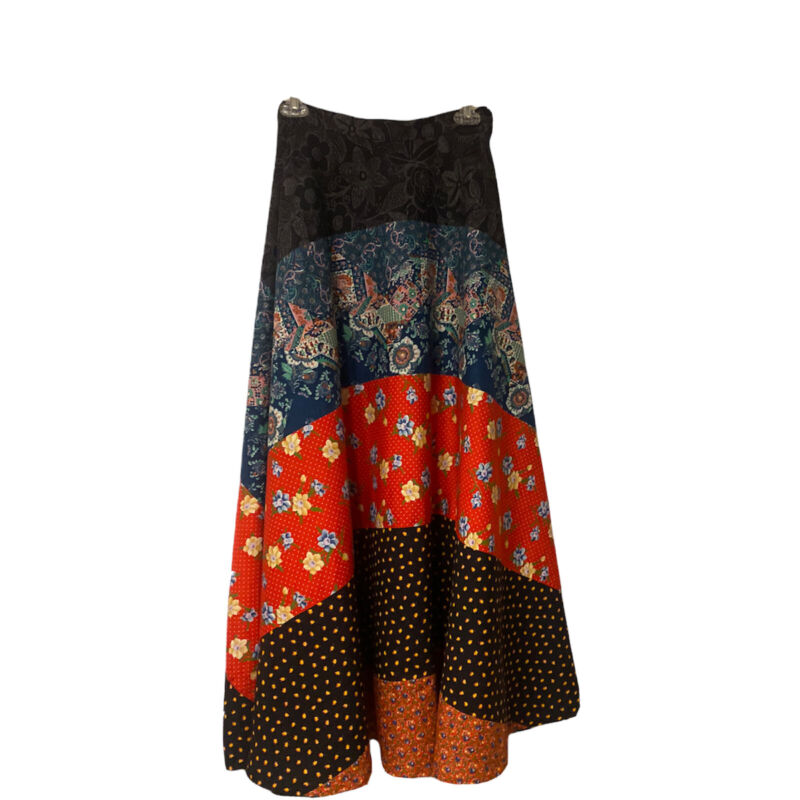 Maxi Skirt By Mountain Artisans 1970s Boho Chic Festival Size 10 Calico 