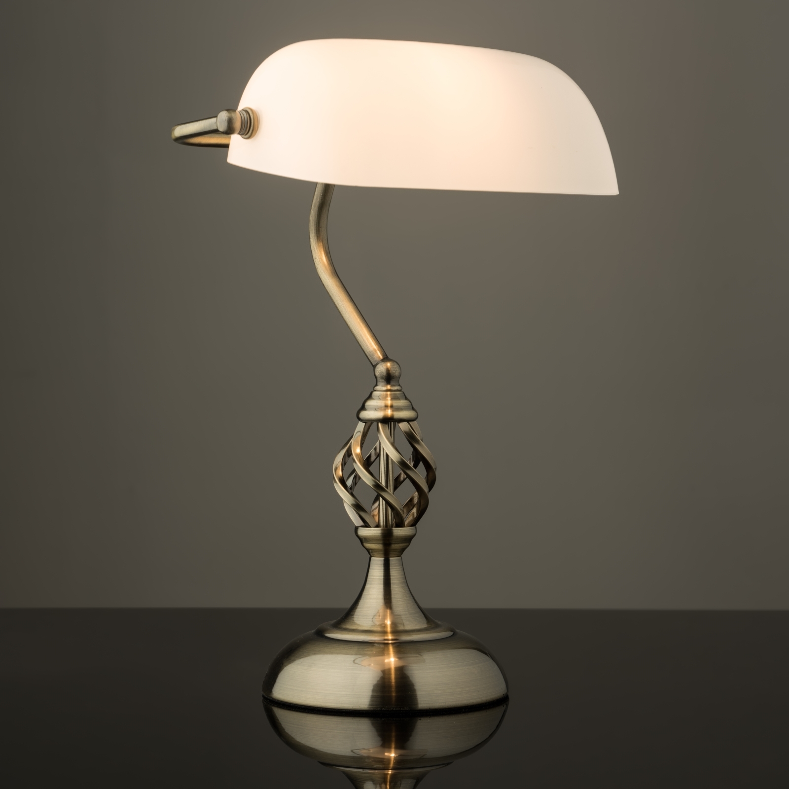 barley twist table lamp antique brass