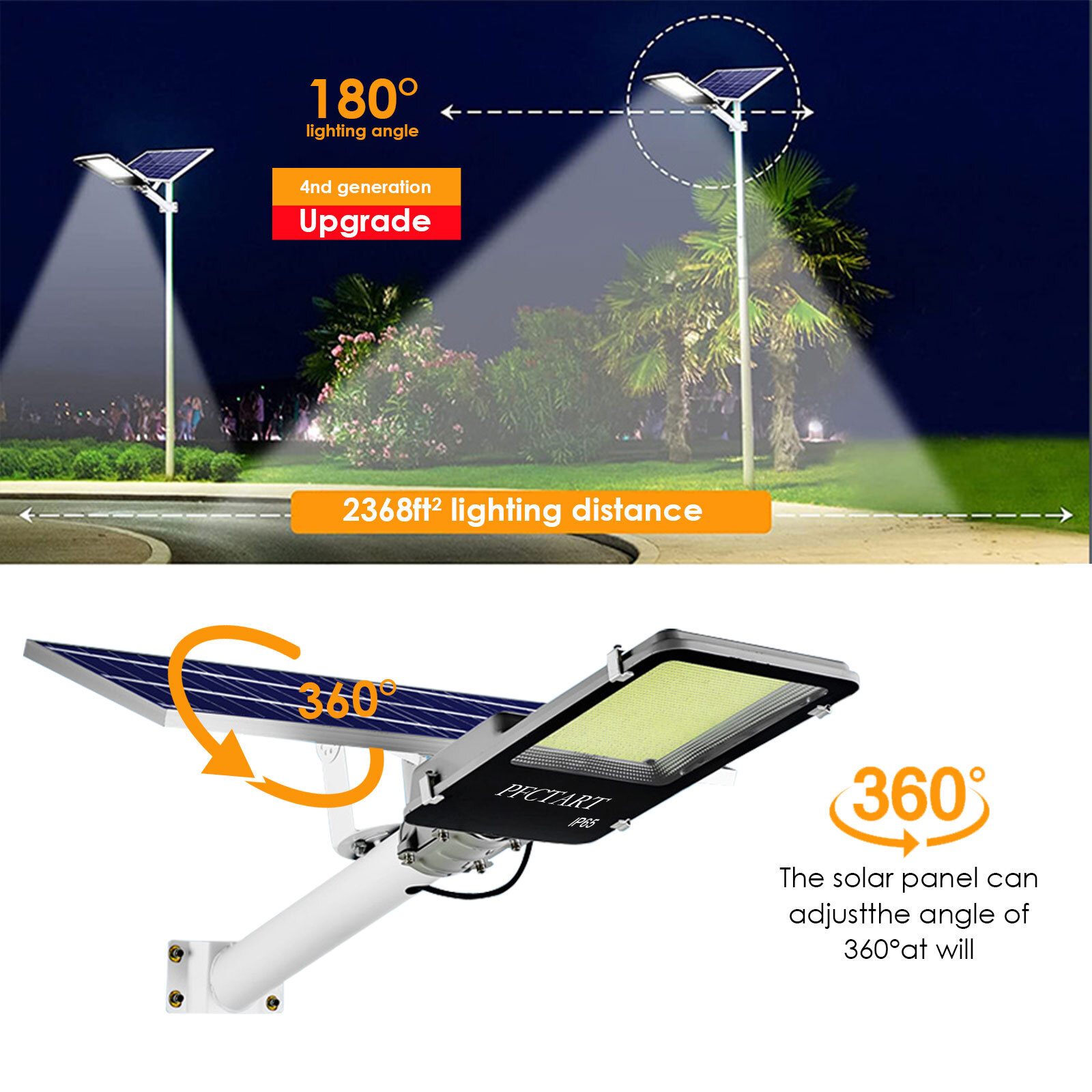 500000LM Solar Street Light 5000W Watt Solar Flood Lights Dusk to Dawn Lamp US