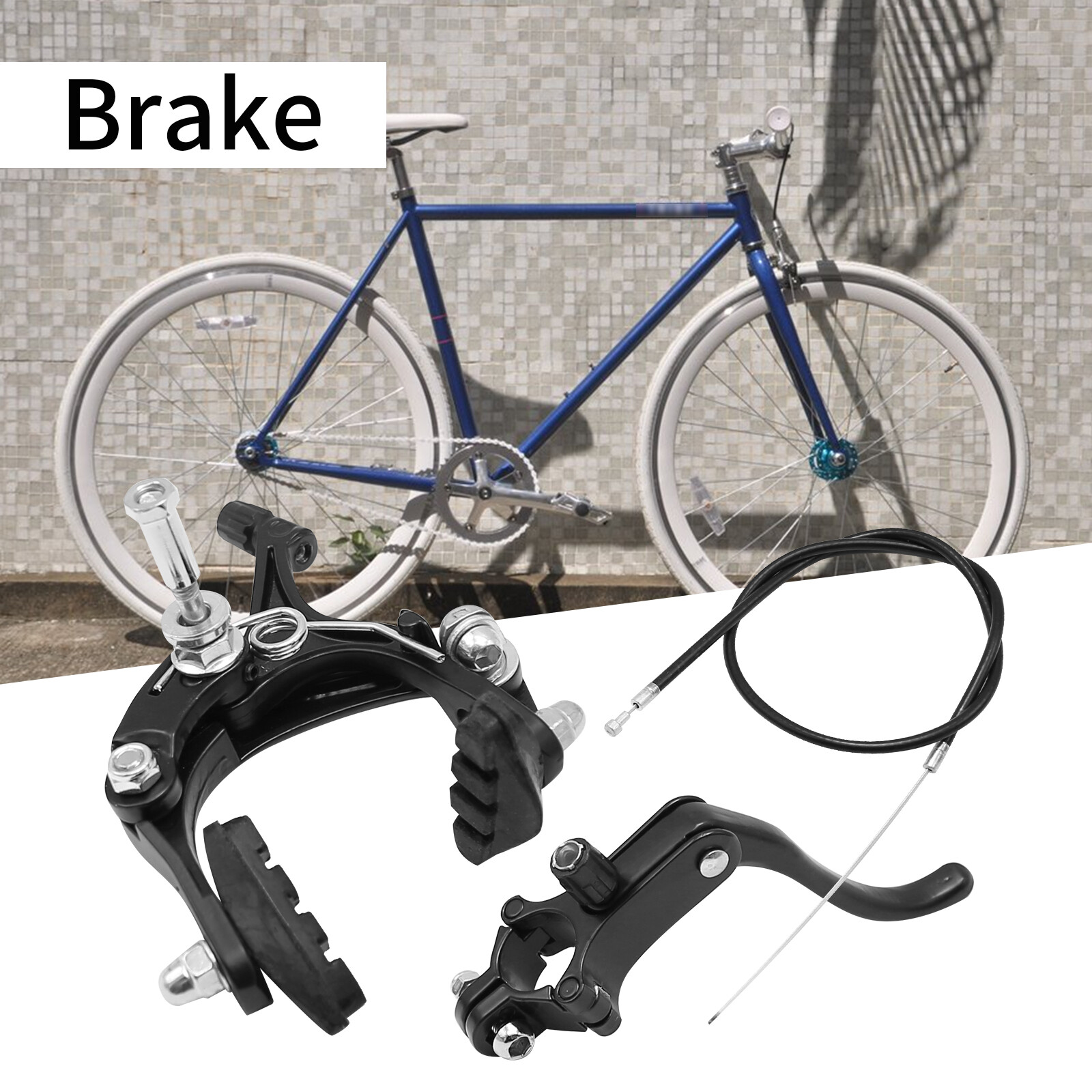 Front Rear Bike Brake Kit Road Bicycle Caliper Brake Kit Side Pull Set Fit Bike