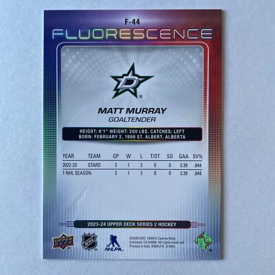 2023 Upper Deck Series 2 #F-44 Matt Murray Fluorescence