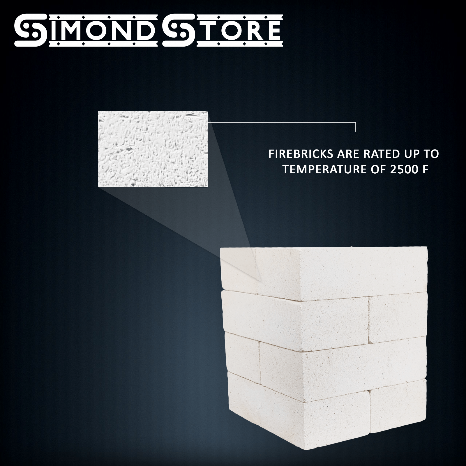 9x4.5x2.5" Insulating Firebrick IFB 2500F Pack of 8 Fire Brick