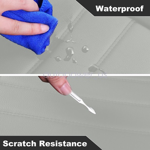 For Hyundai Leather 5 Seats Car Seat Covers Front Rear Full Set Cushion Pad Gray